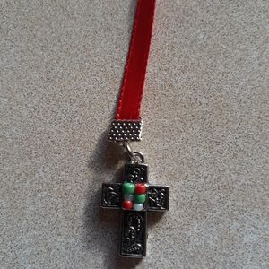 Ribbon and Cross Bookmark